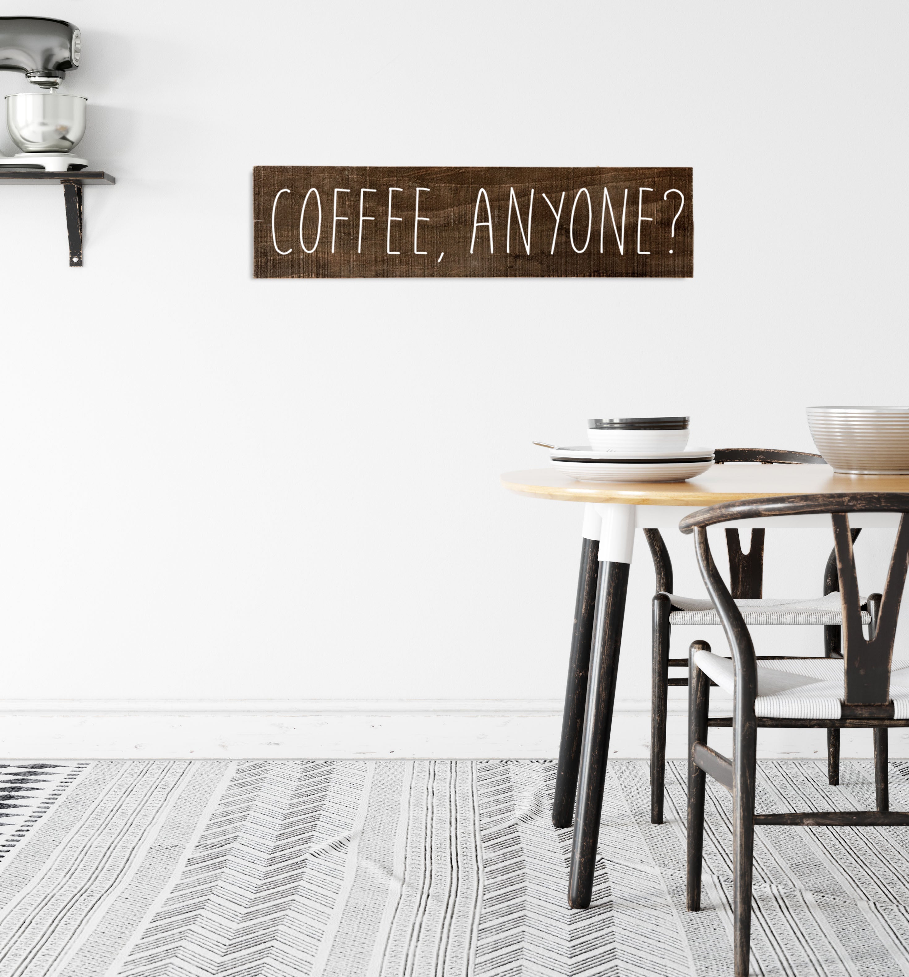 Coffee, Anyone - Wood Wall Decor Sign - TheDecorCollection