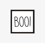 Boo - Wood Framed Wall Decor Sign - TheDecorCollection