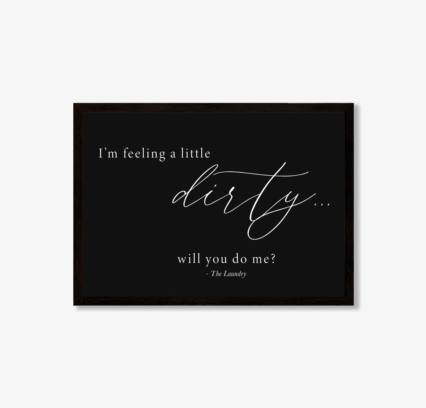 I'm Feeling a Little Dirty...Will You Do Me? - The Laundry - Wood Framed Wall Decor Sign - TheDecorCollection