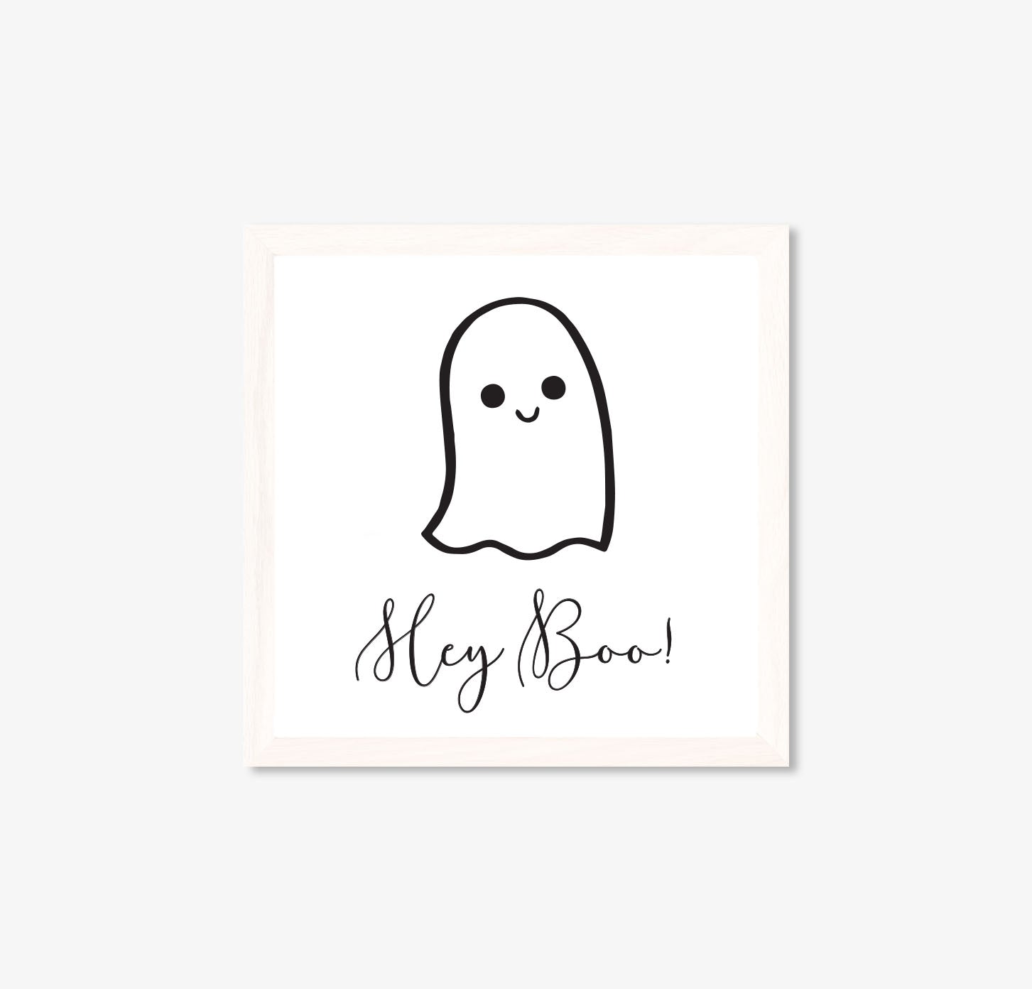 Hey Boo! - Wood Framed Wall Decor Sign - TheDecorCollection