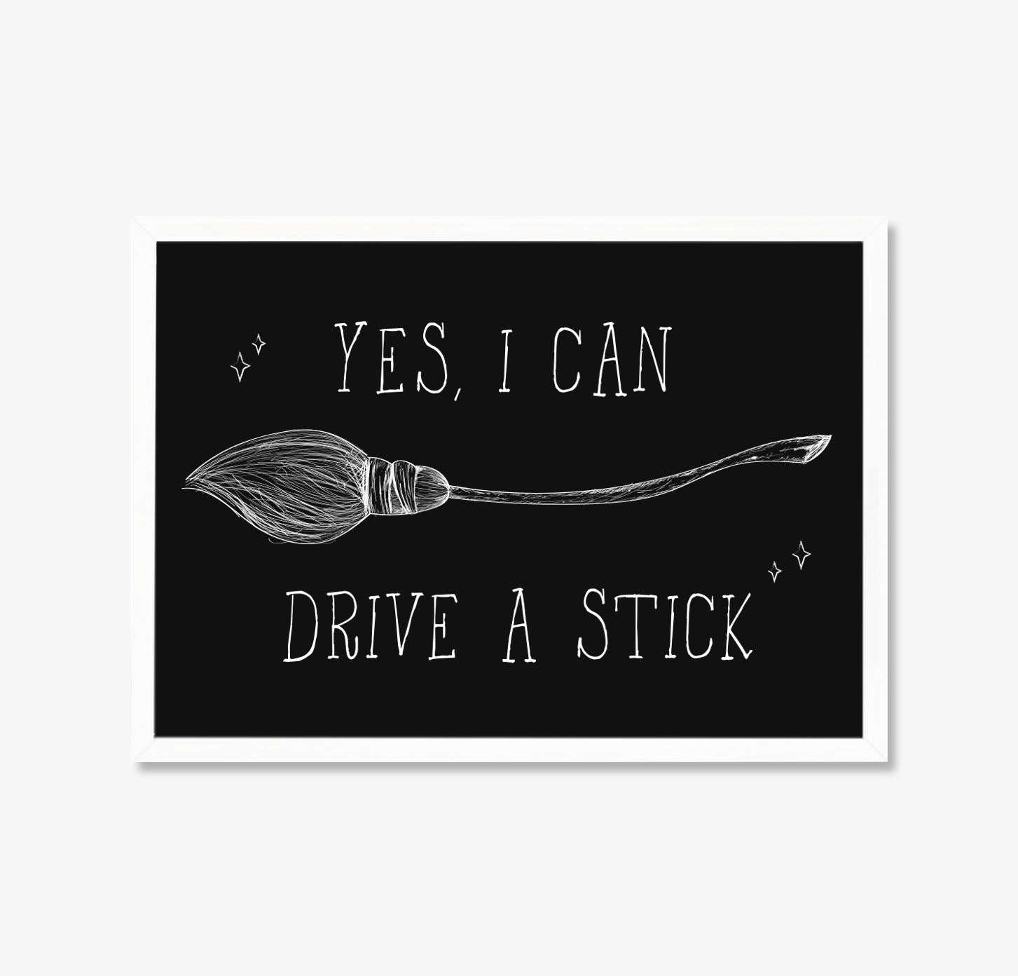 Yes, I Can Drive A Stick - Wood Framed Wall Decor Sign - TheDecorCollection
