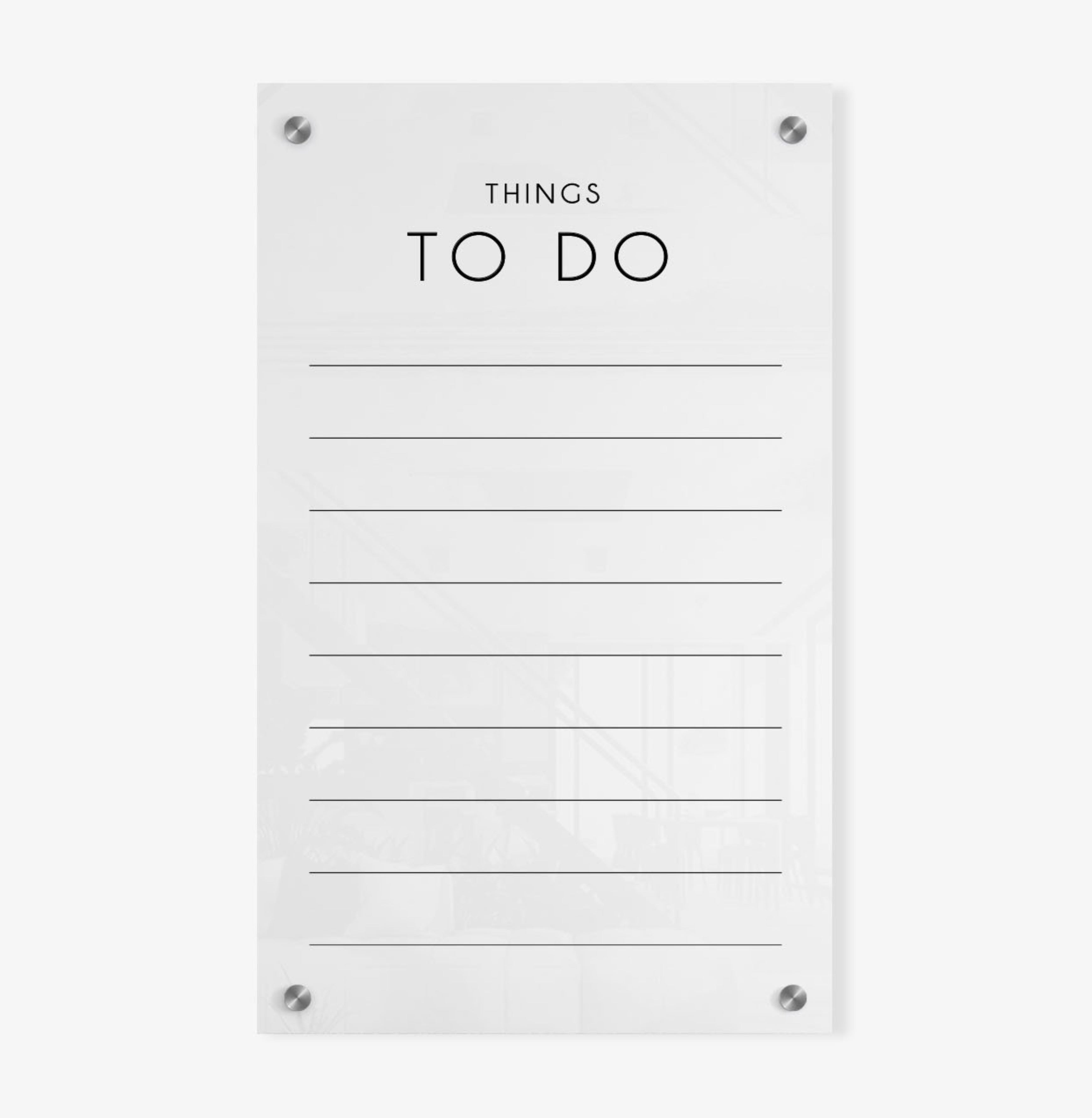 Personalized Acrylic To Do List with Standoffs